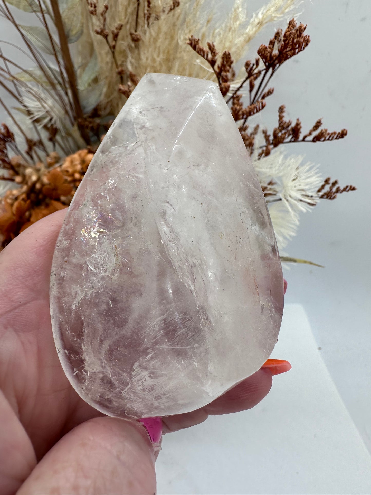 Clear Quartz Tear Shape Bowl