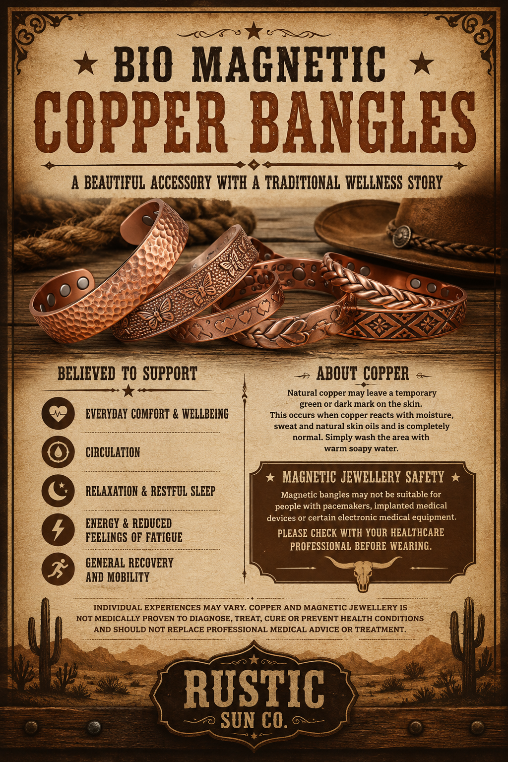 Western Copper Bangle Collection