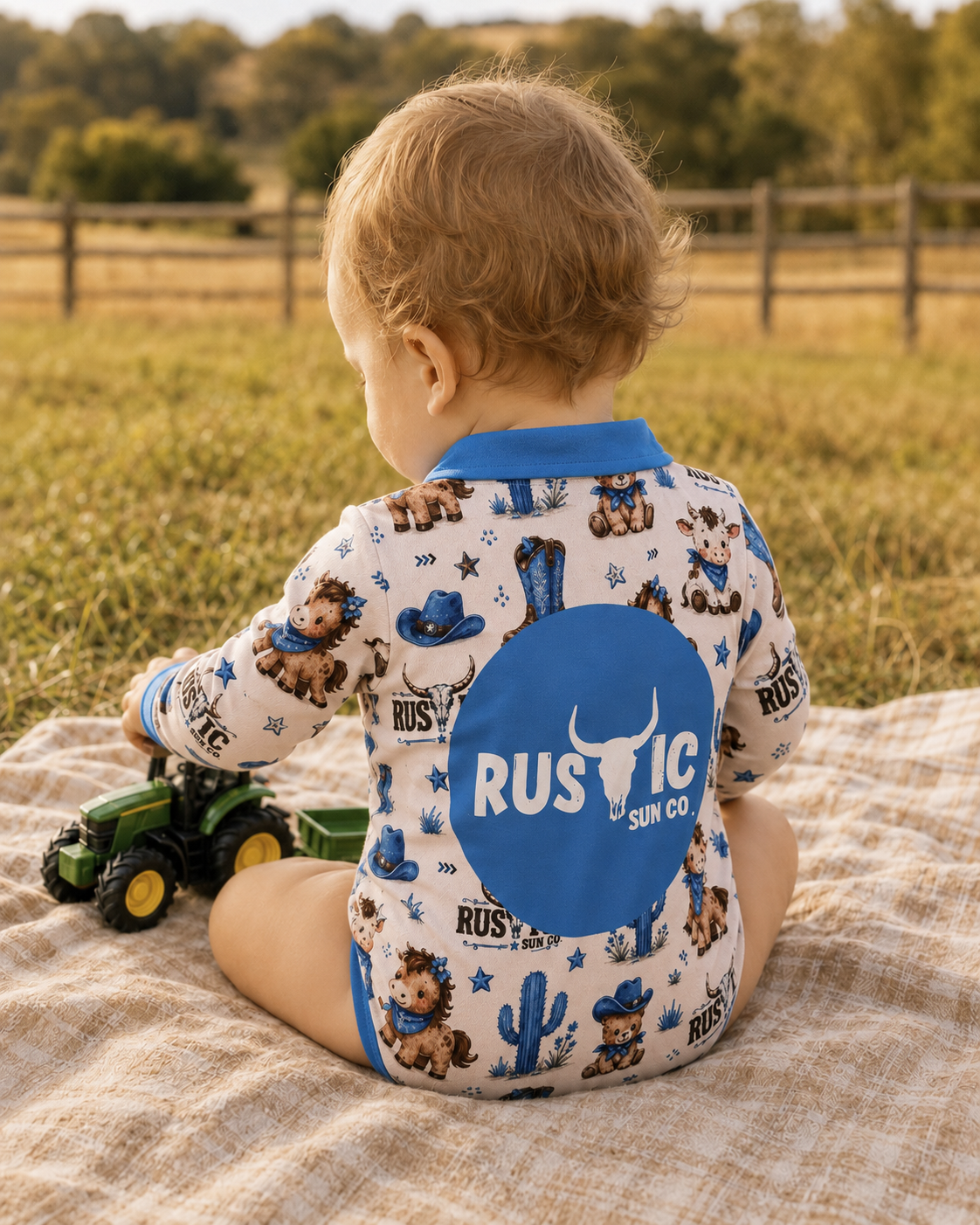 Lottie and Bowie Fishing Romper