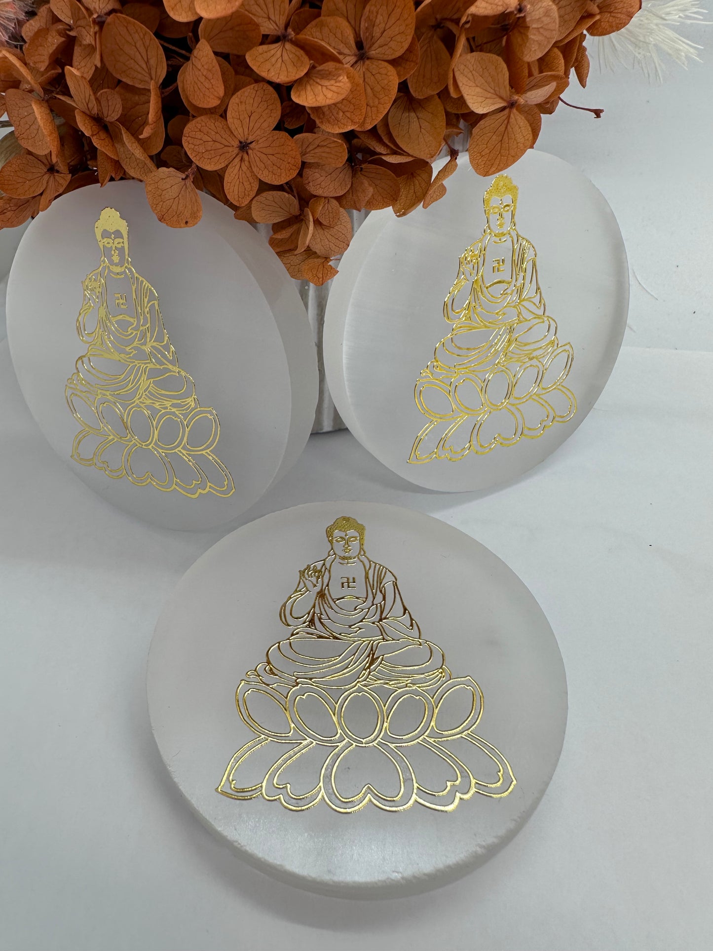 Buddha Selenite Plate