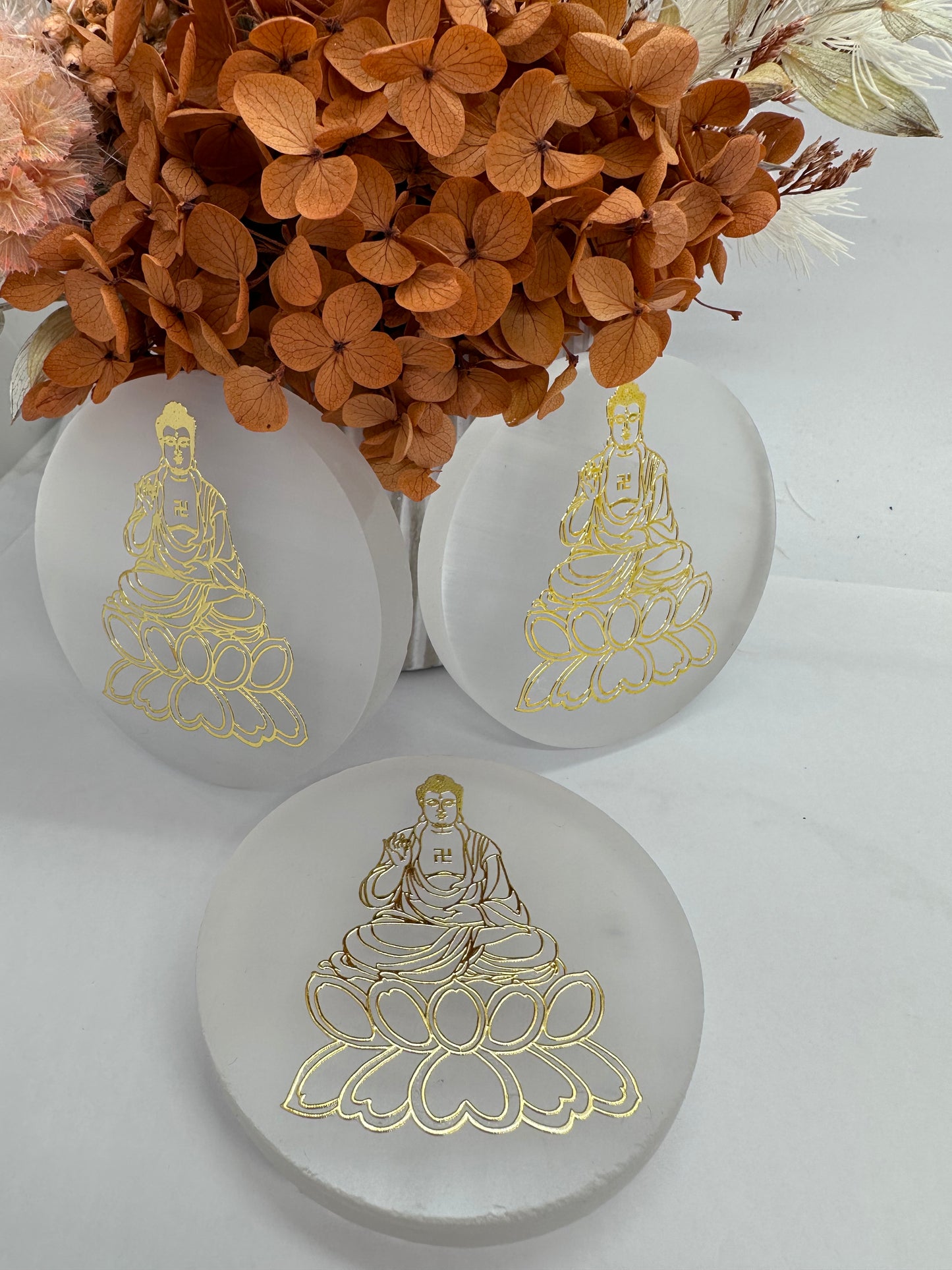 Buddha Selenite Plate