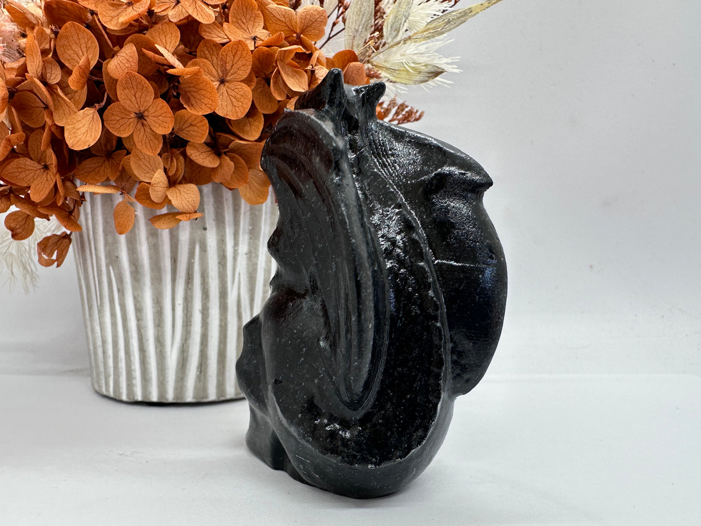 Astrophyllite Skull with Dragon