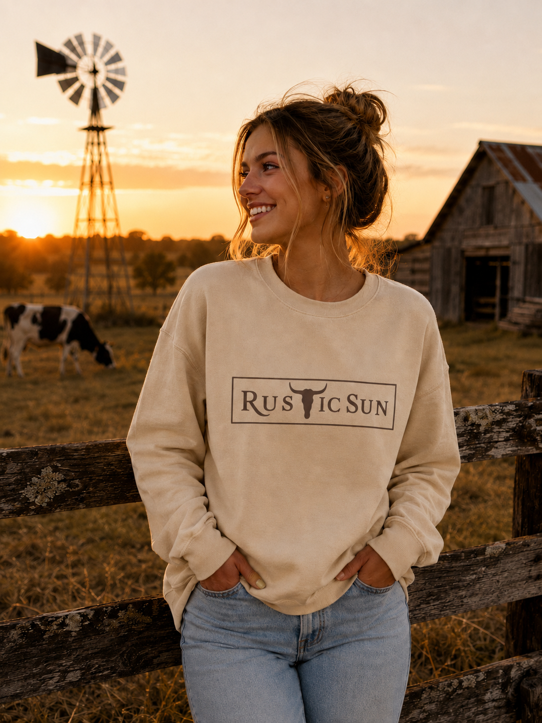 Rustic Ranch Crew Neck