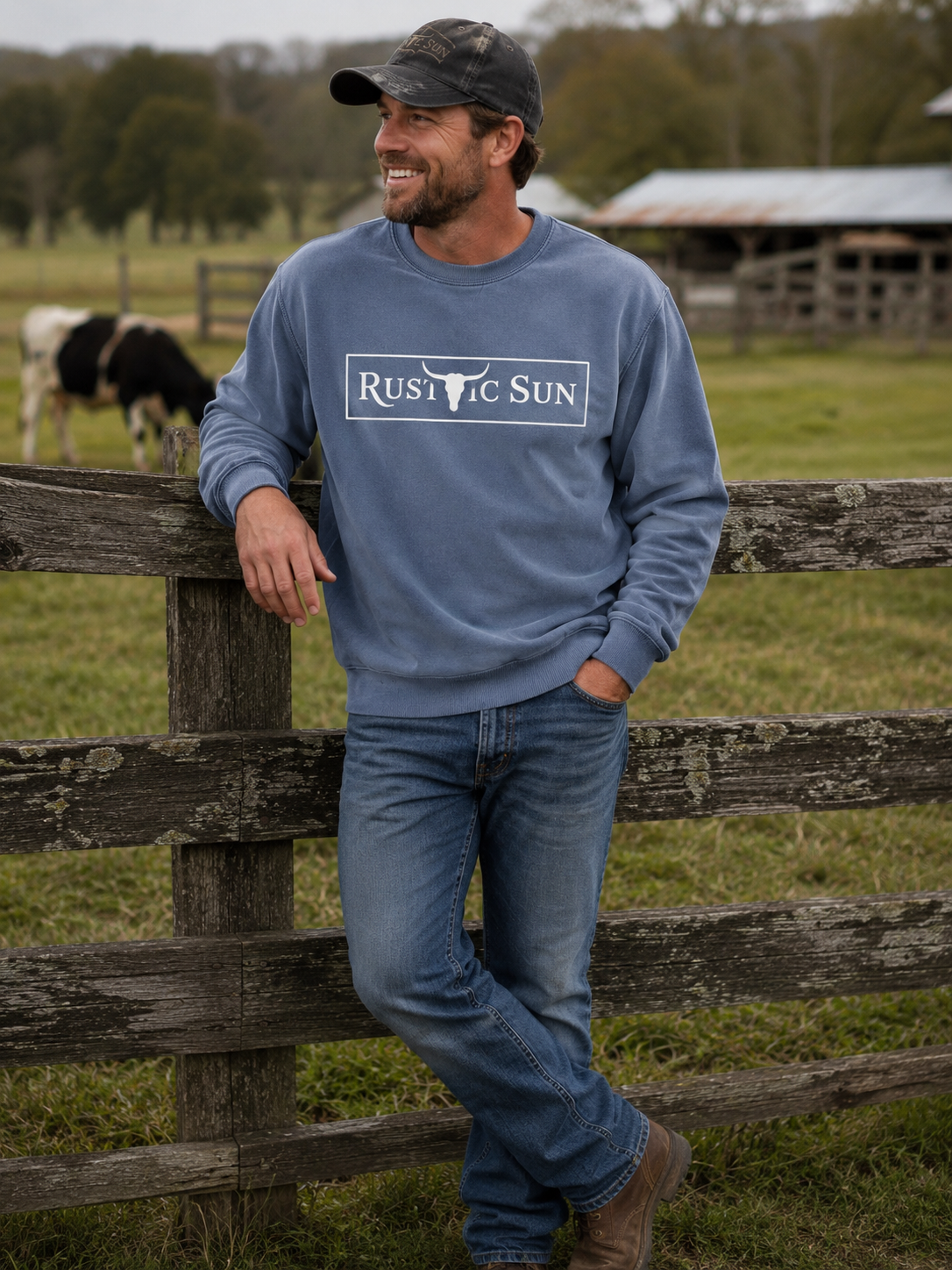 Rustic Ranch Crew Neck
