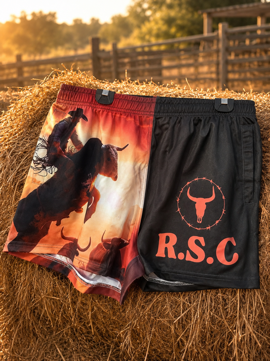 Adults Buckin Bull Footy Shorts