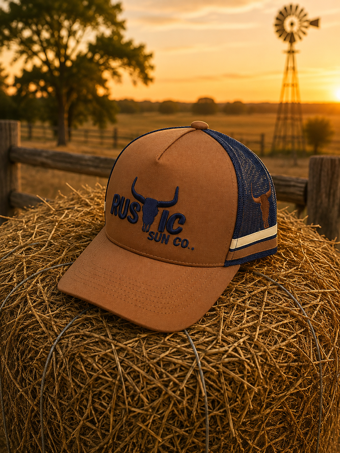 Clay and Navy Signature Trucker