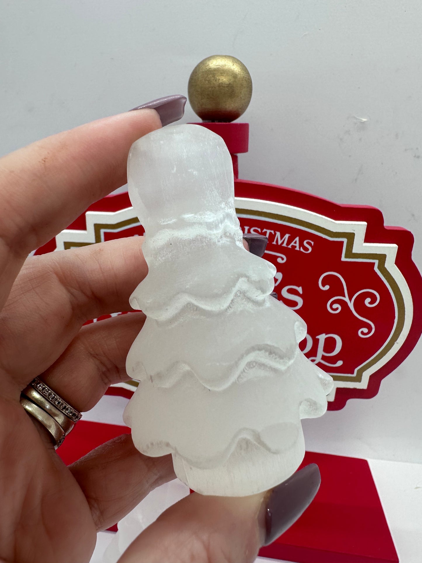 Selenite Christmas Tree