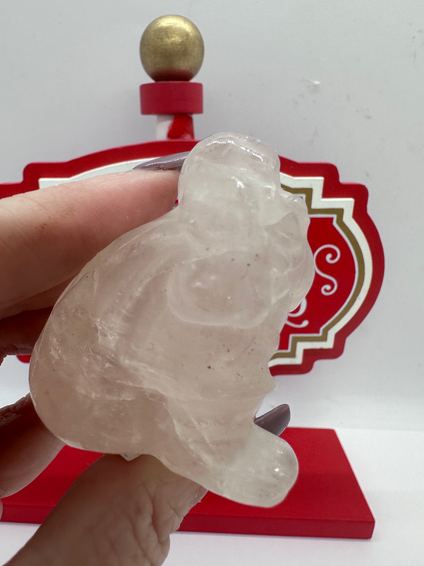 Rose Quartz Santa
