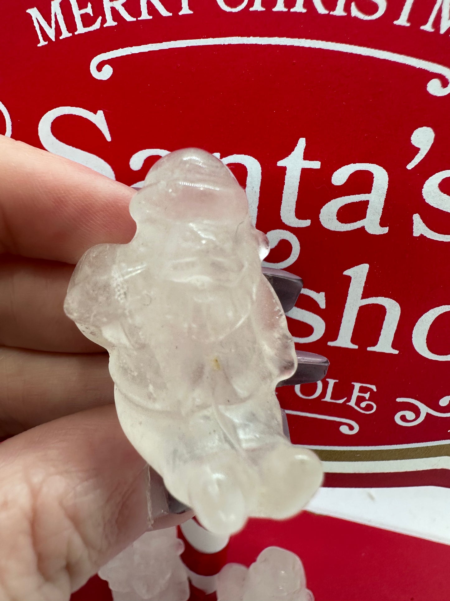 Clear Quartz Santa