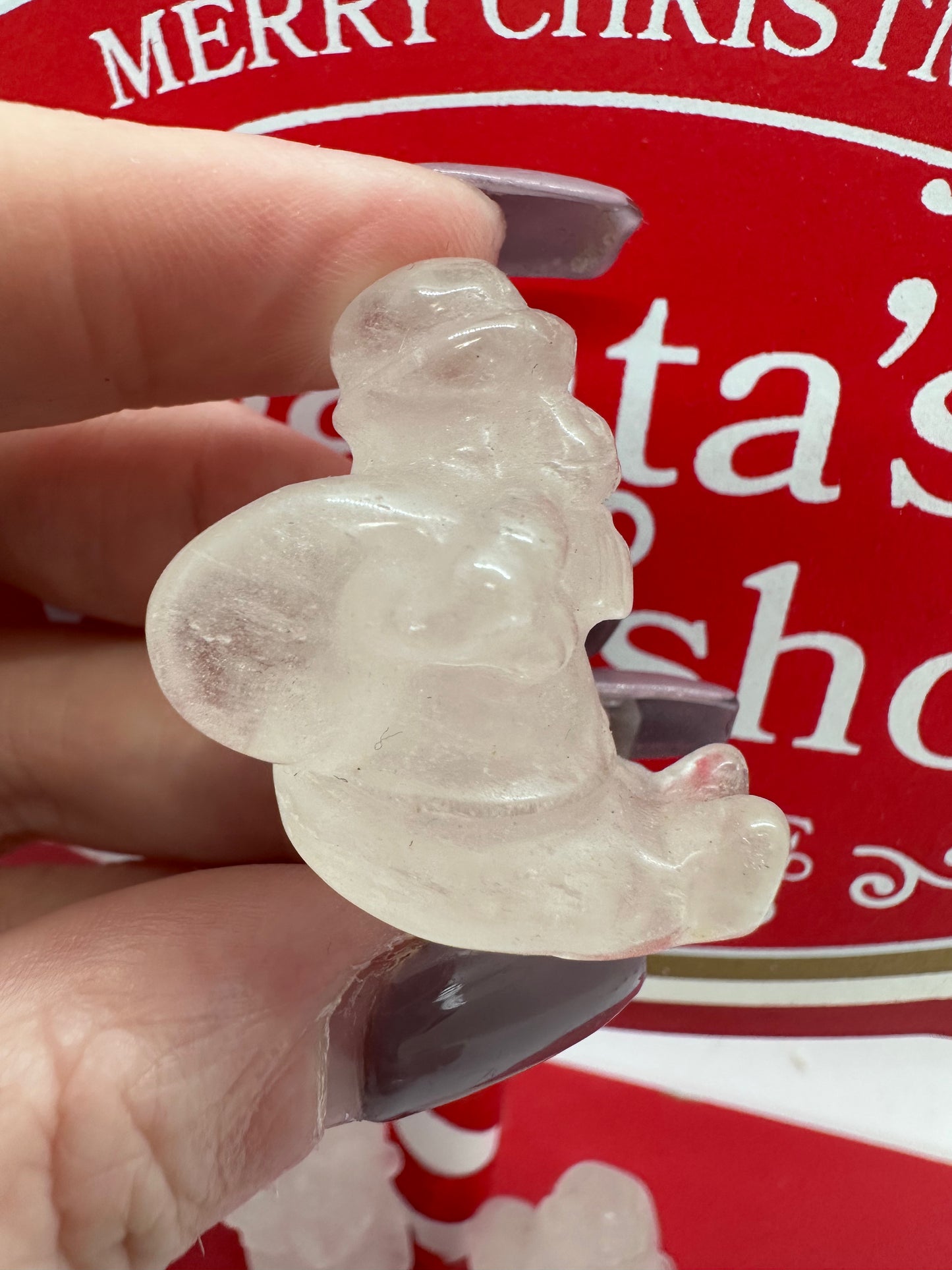 Clear Quartz Santa