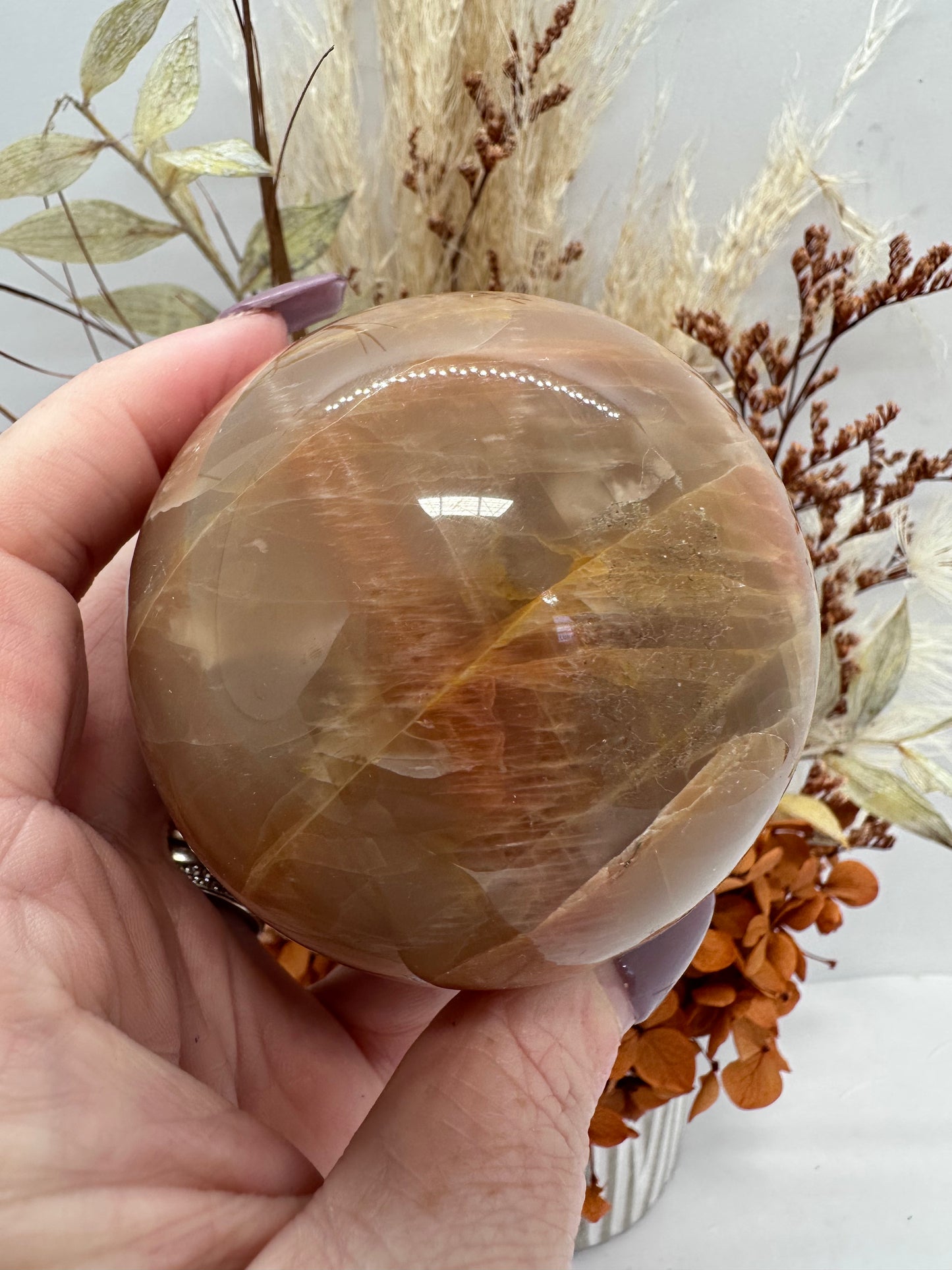 Peach Moonstone Sphere