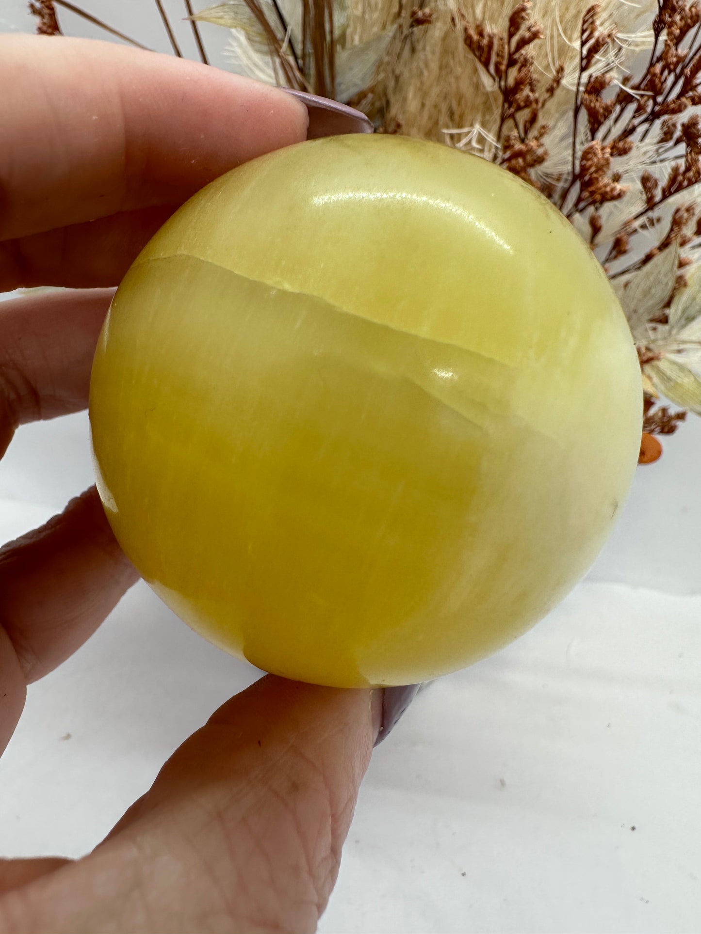 Lemon Calcite Sphere from Pakistan