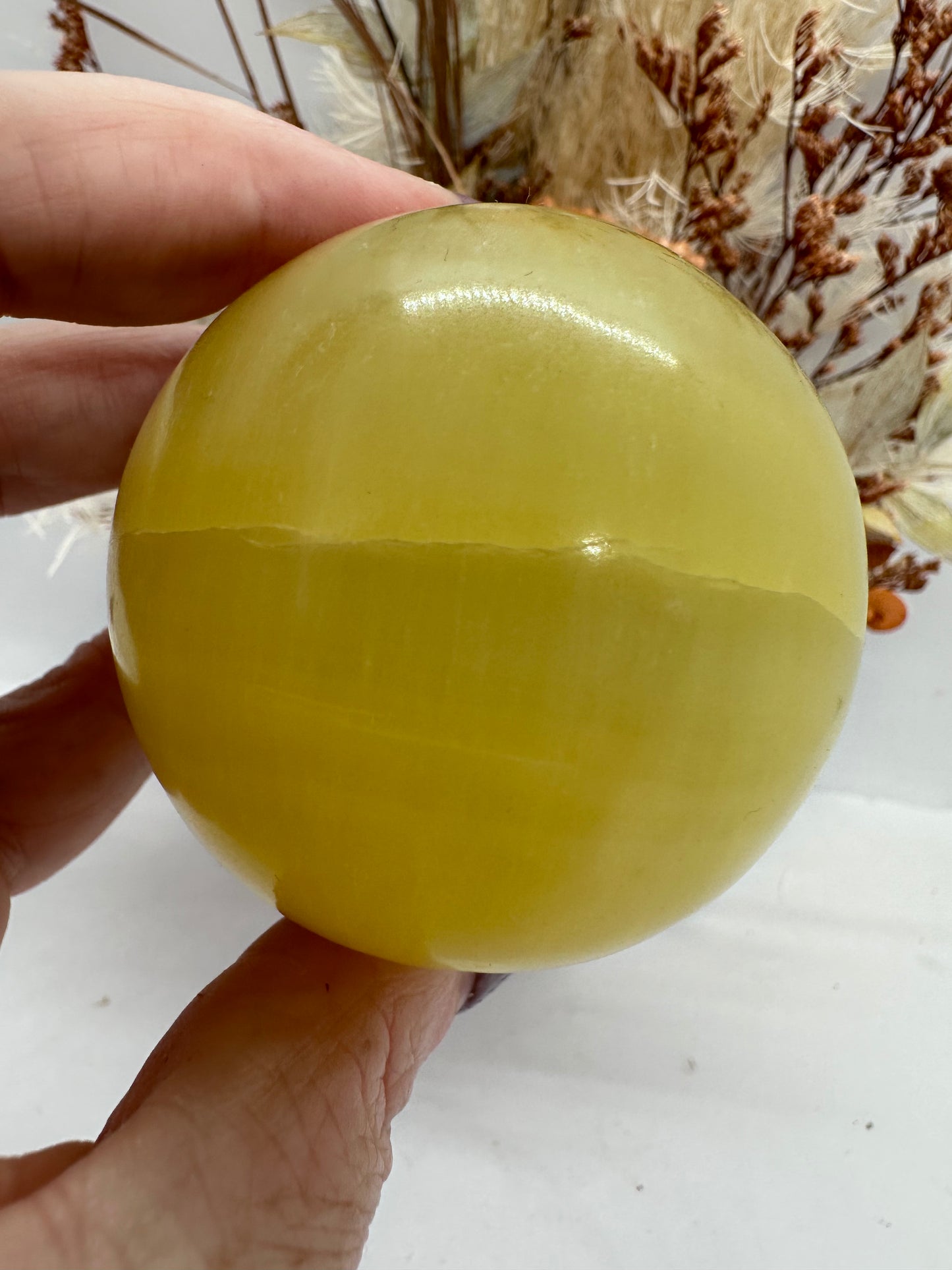 Lemon Calcite Sphere from Pakistan