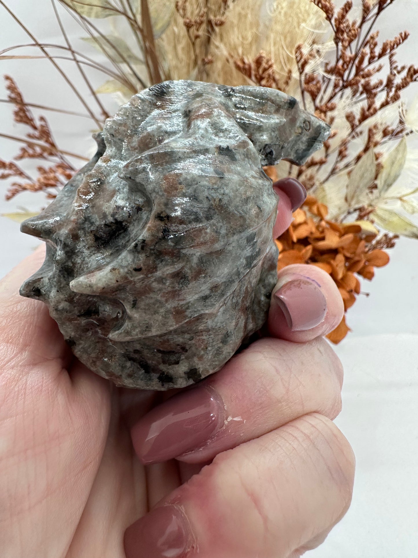 Yooperlite Skull with Dragon