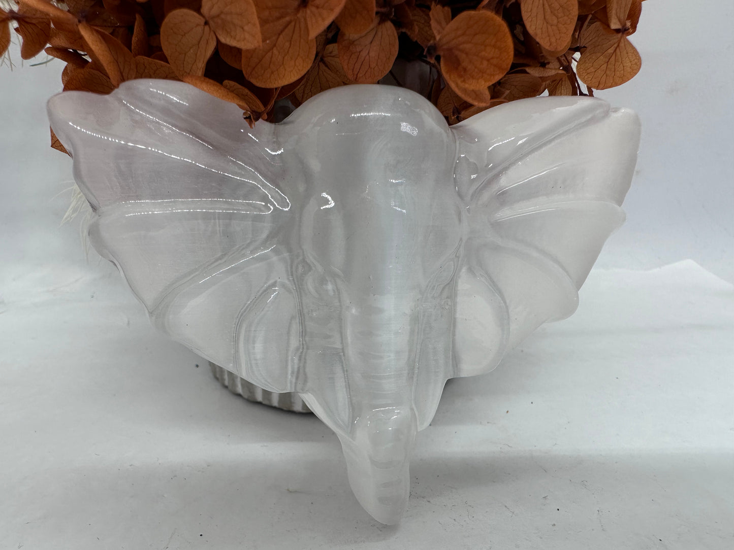 Polished Selenite Elephant