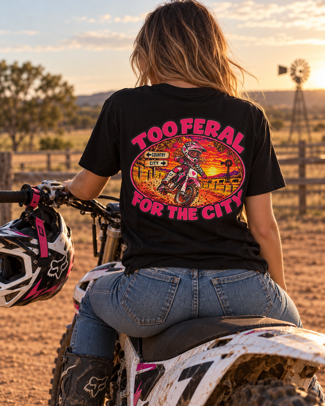Too Feral Woman’s Dirt Bike Tee