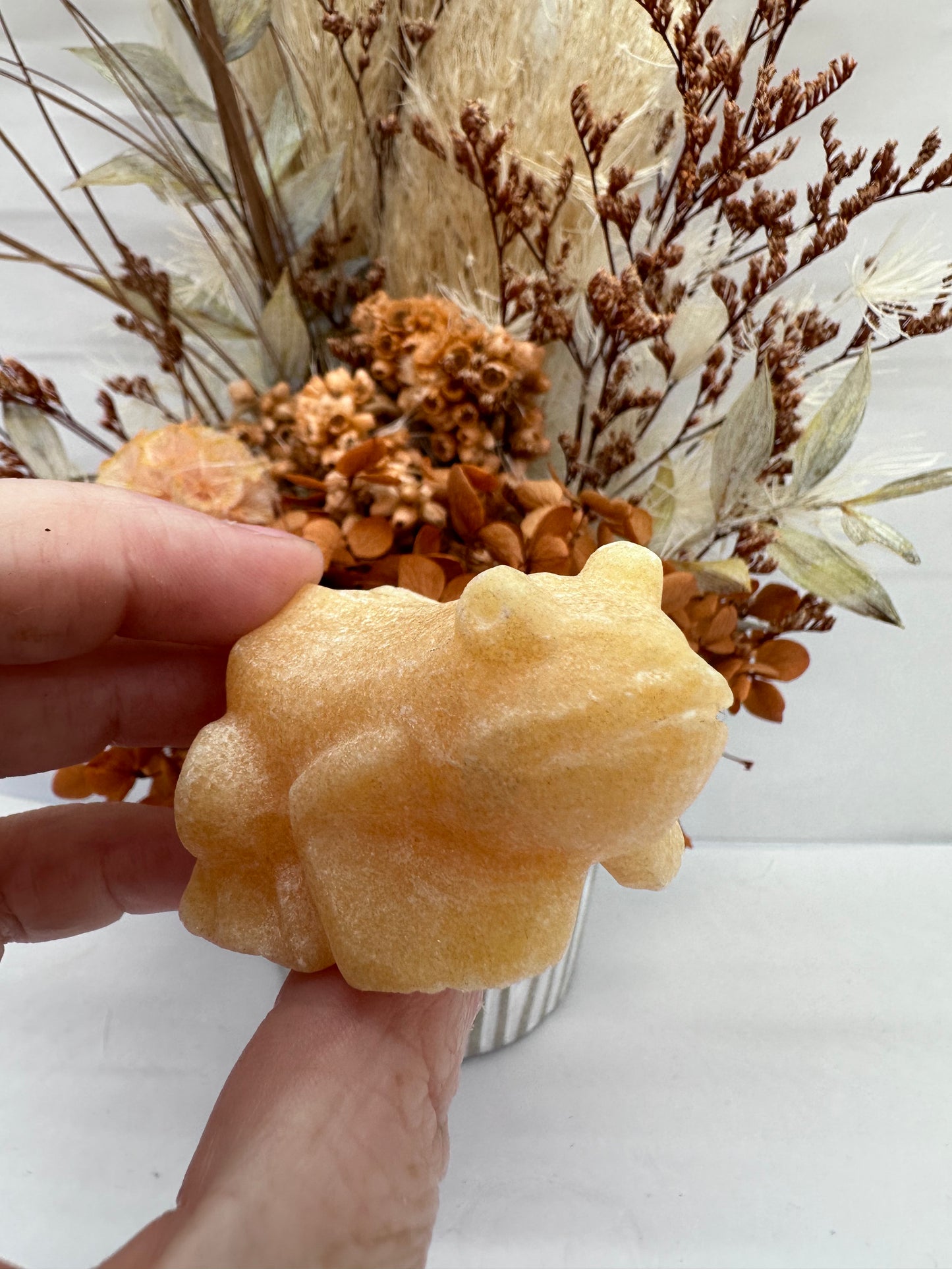 Orange Calcite Frog
