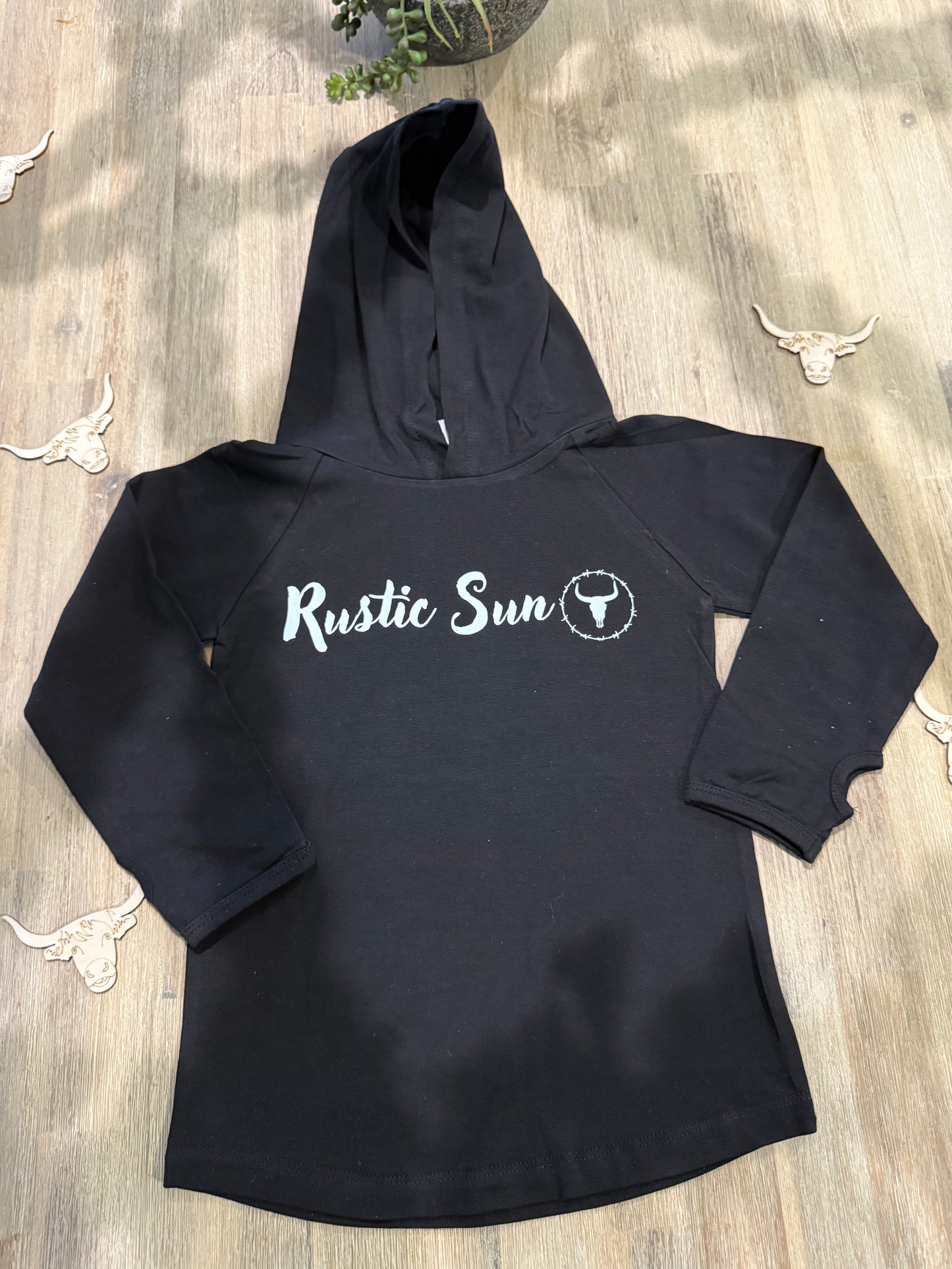 TShirt Hoodie Black / White