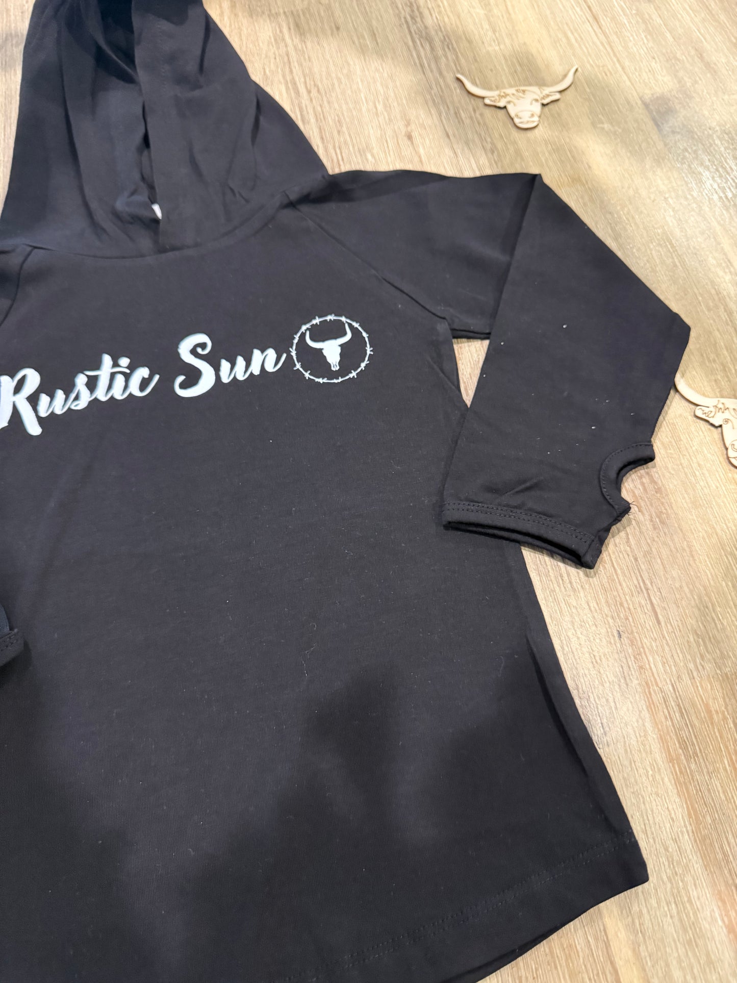 TShirt Hoodie Black / White