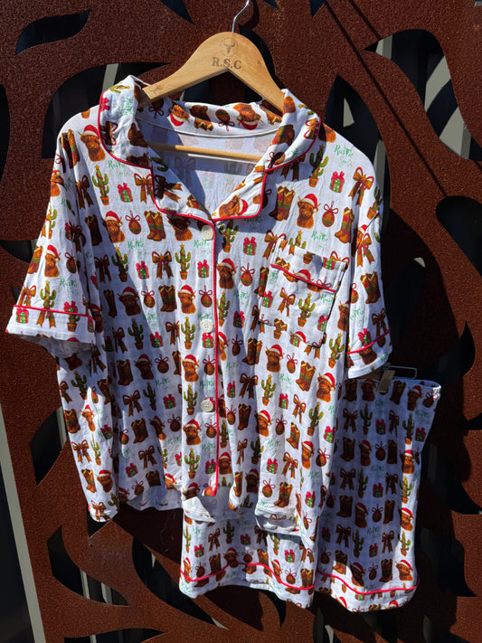 Christmas Highland Pjs Adults