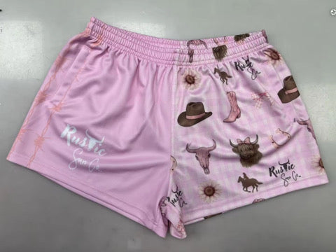 Adult Pretty In Pastel Footy Shorts ( Pre order)