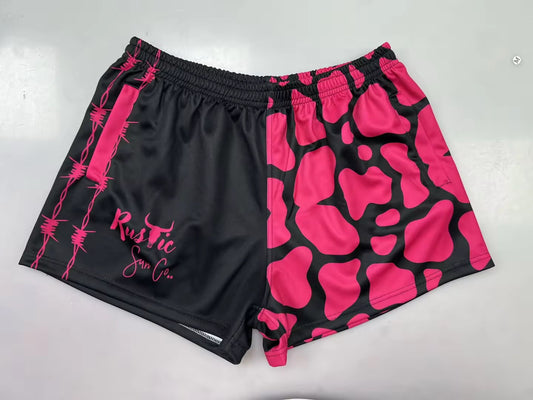 Kids Neon Cowgirl Footy Shorts (pre order)