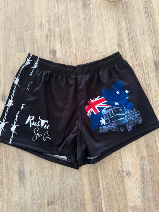Country Roads Footy Shorts Adults
