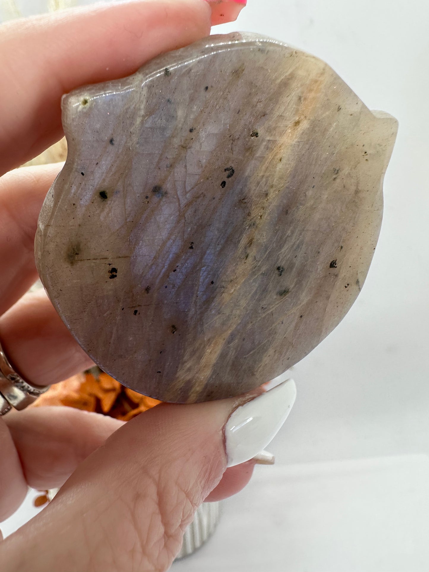 (1)moonstone with Sunstone Lion