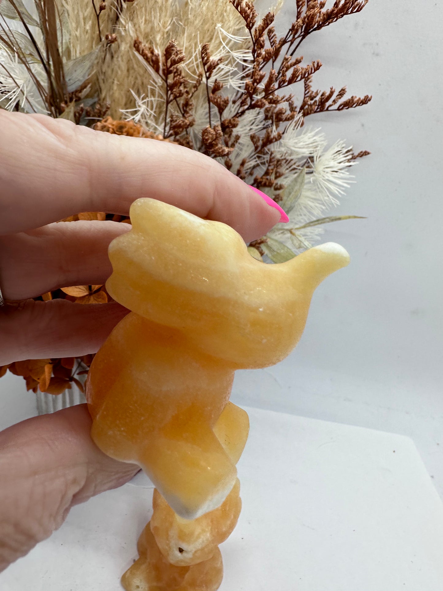 Orange Calcite Elephant