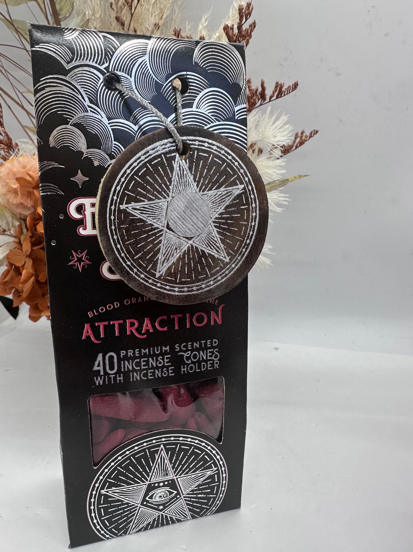 Attraction Incense Cones with Holder