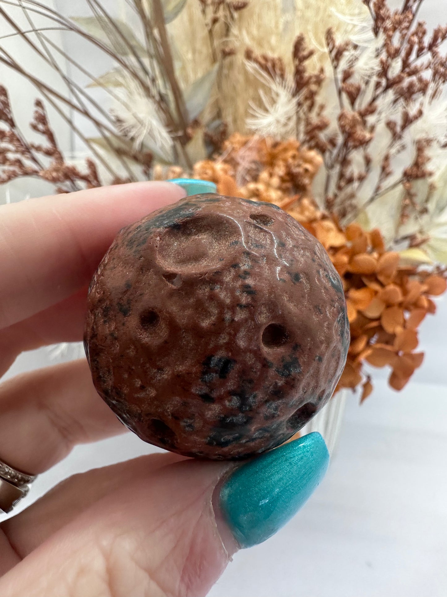 Red Mahogany Moon Sphere