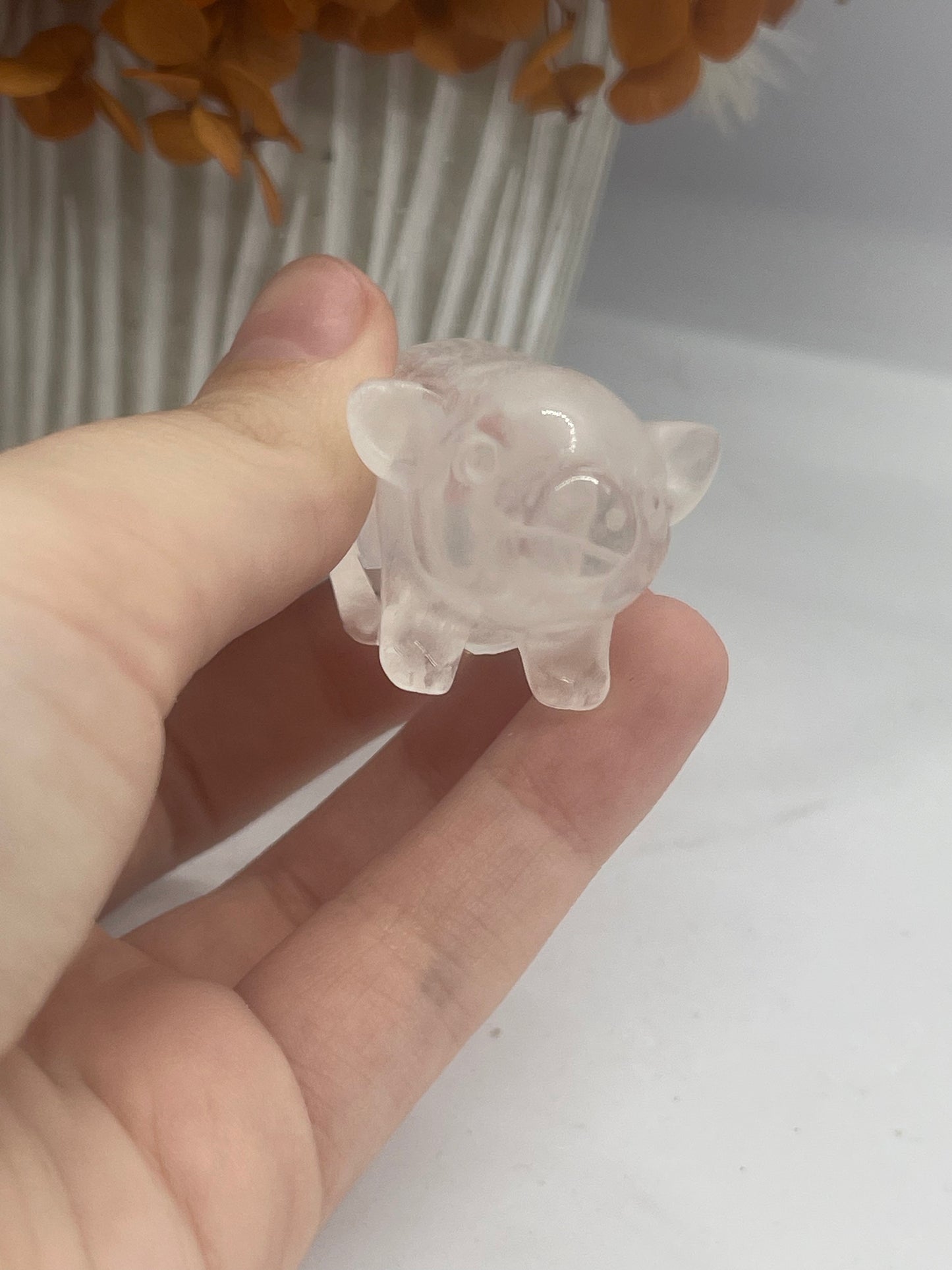 Clear Quartz Pig