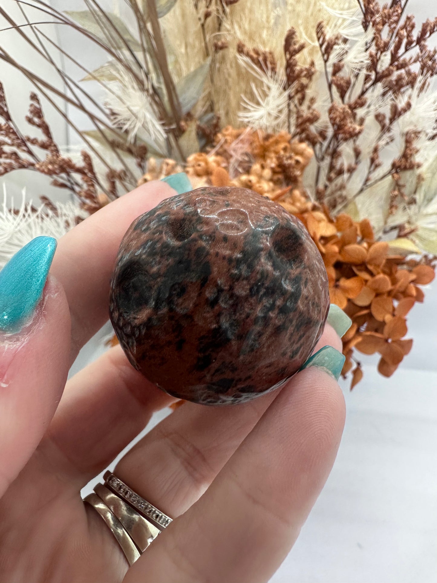 Red Mahogany Moon Sphere
